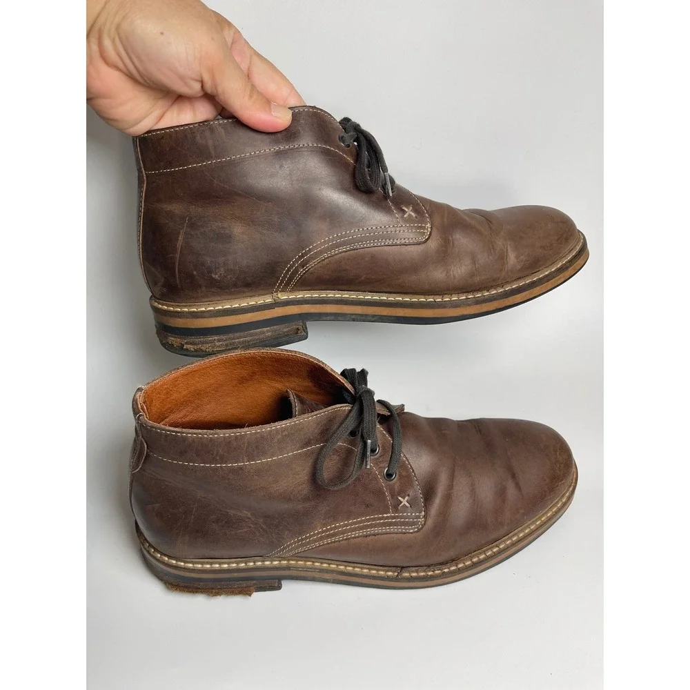 Wolverine 1883 Mens Brown Leather Chukka Boots Lace Up Ankle Size 9.5